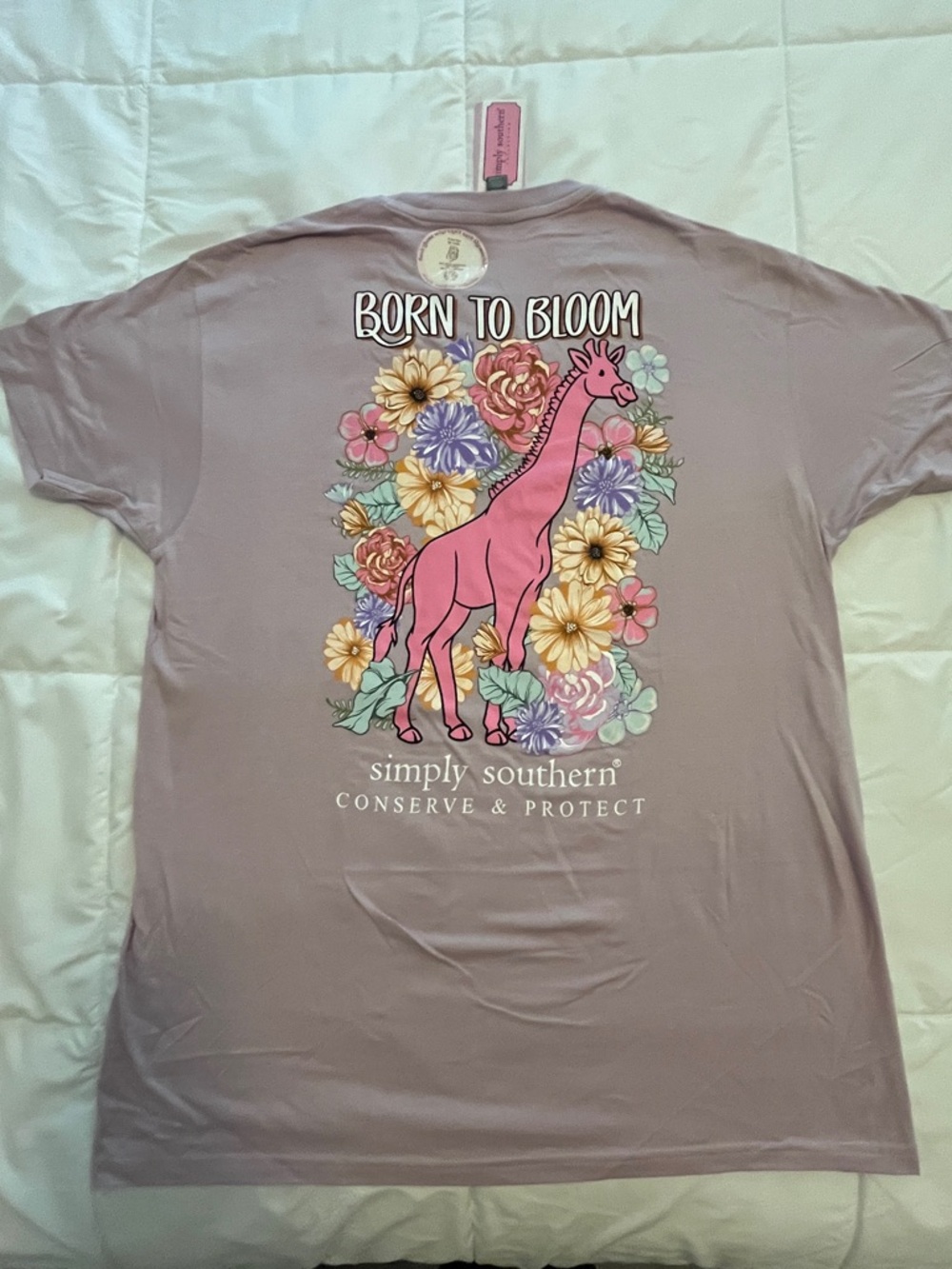 Simply Southern “Born To Bloom” Mauve Size XLarge